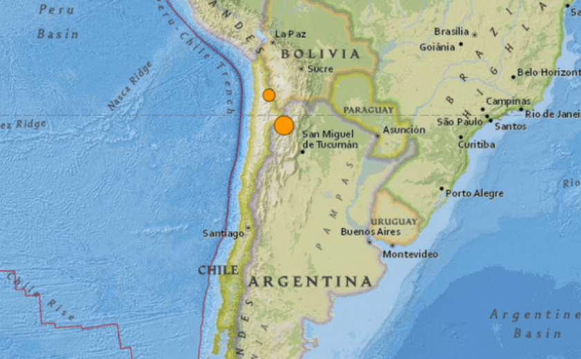 Terremotos atingem sul da Argentina e do Chile