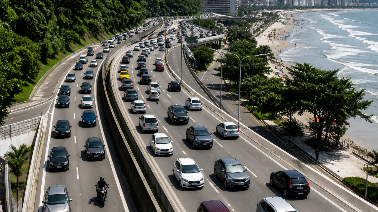 Taxa para entrada de veículos no Guarujá começará em 2027