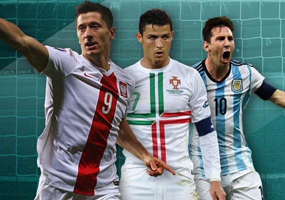 Messi, Ronaldo e Lewandowski dividem a artilharia em 2015