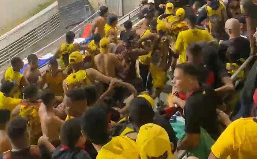 Torcedores do Sport se envolvem em briga após jogo contra o CRB em Maceió