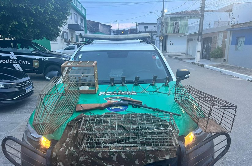 Polícia Militar apreende arma de fogo, animais silvestres e realiza soltura em Alagoas