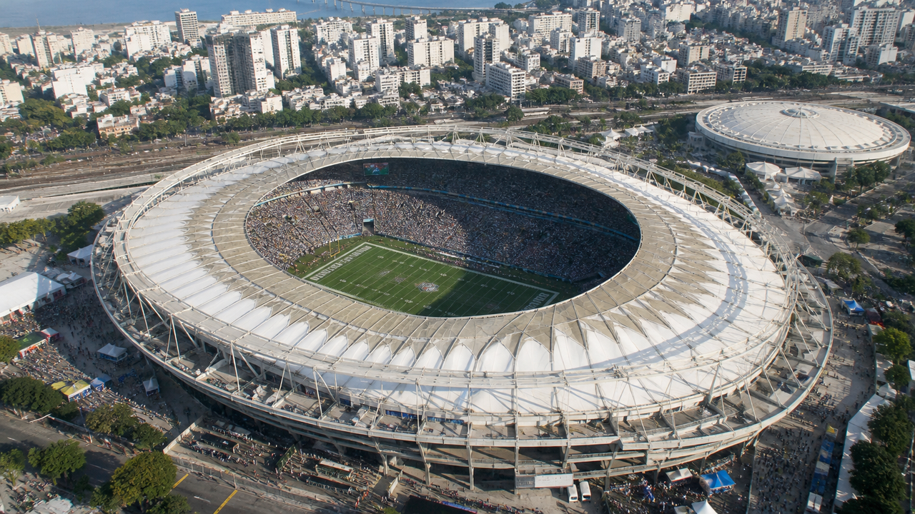 NFL no Rio mostra que maior palco do futebol brasileiro abraça também o 'football americano'