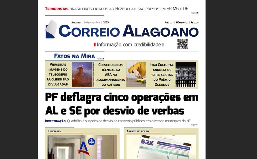 PF deflagra cinco operações em AL e SE por desvio de verbas