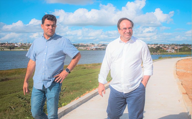 Ampliação do Lago da Perucaba começa a receber iluminação em LED