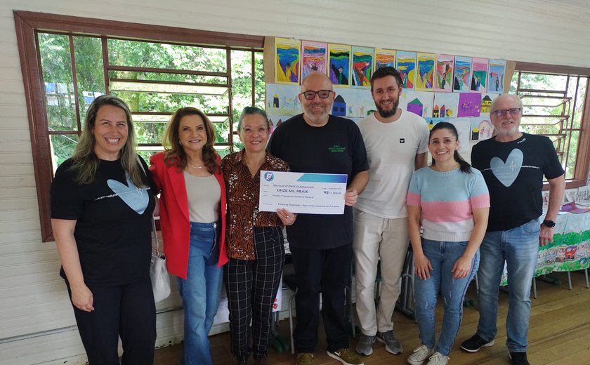 Festuris Cuida: escola em Gramado recebe doação de R$ 11 Mil para excursões pedagógicas