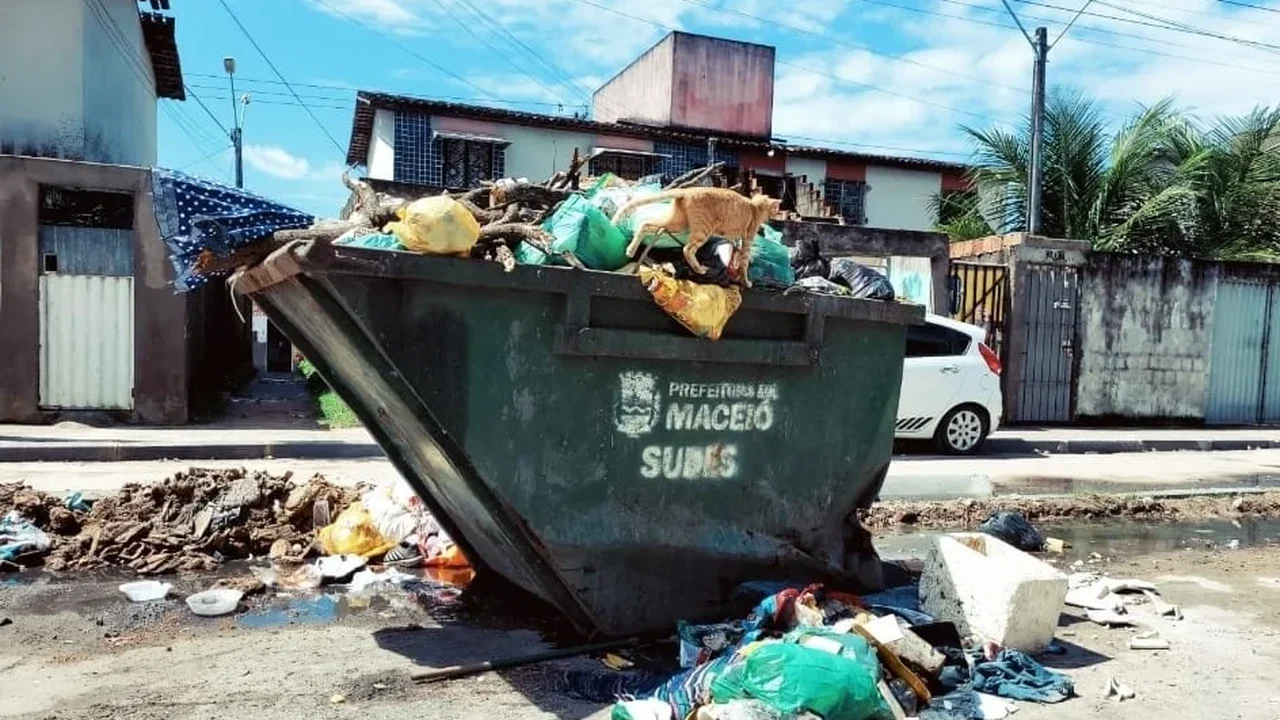 Maceió tem mais de 180 pontos crônicos de descarte; contrato de coleta recebe reajuste de R$ 4,2 milhões