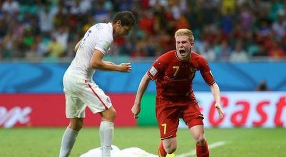 Kevin De Bruyne marcou o primeiro gol da Bélgica, em Salvador Getty Images