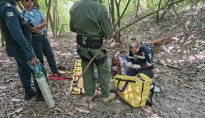 Idoso é resgatado após passar quatro dias perdido na mata em Laranjeiras