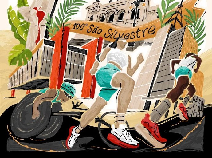 100ª Corrida Internacional de São Silvestre divulga arte selecionada para ilustrar ecobag oficial do evento