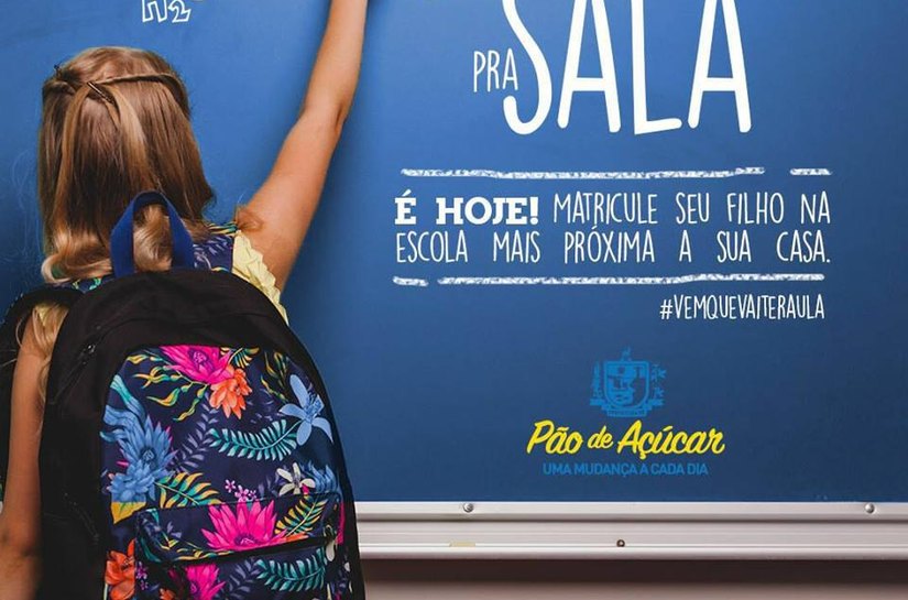 Secretaria de Educação de Pão de Açúcar divulga calendário de matrícula 2018