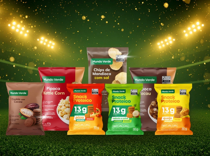 Mundo Verde aposta em linha de snacks para acompanhar os jogos da Copa do Mundo