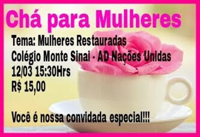 Chá para Mulheres na AD Nações Unidas