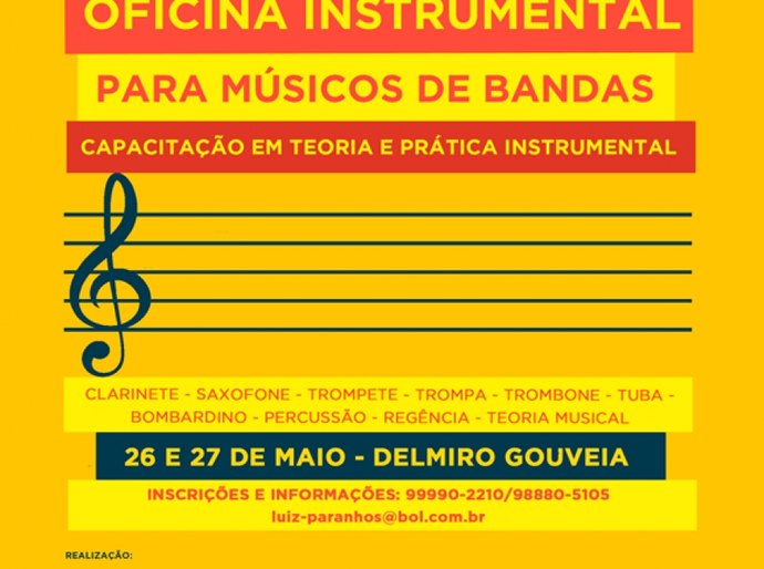 Delmiro Gouveia recebe Oficina Instrumental para músicos e bandas