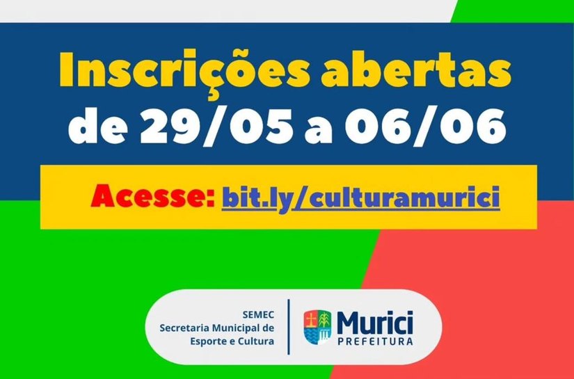 Abertas as inscrições para o edital de chamamento público da Política Nacional Aldir Blanc em Murici