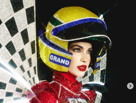 Brasileira vence etapa de concurso de Miss vestida como Ayrton Senna