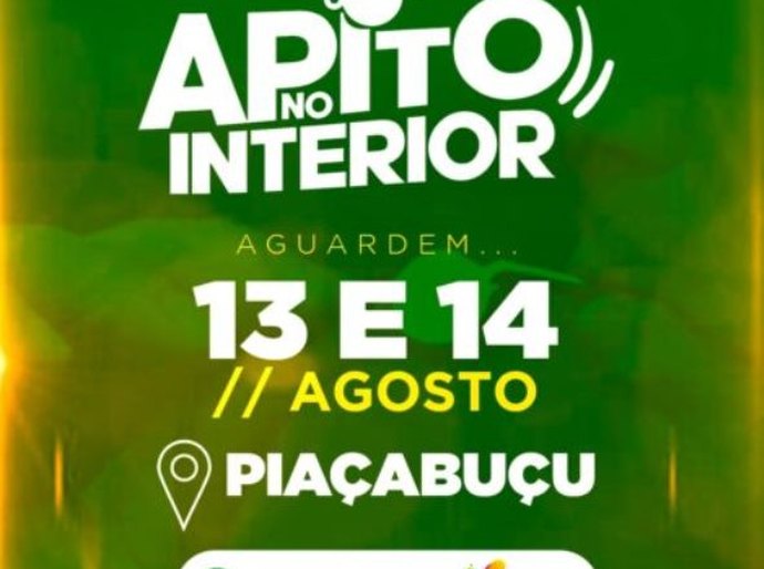 Piaçabuçu receberá o projeto Apito no Interior entre os dias 13 e 14 de agosto