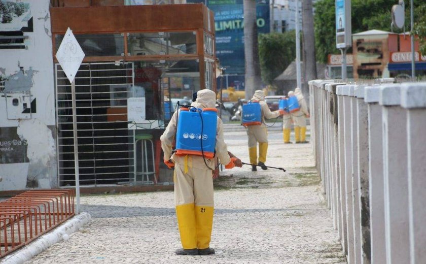 Prefeitura de Arapiraca inicia processo de higienização da cidade contra o coronavírus