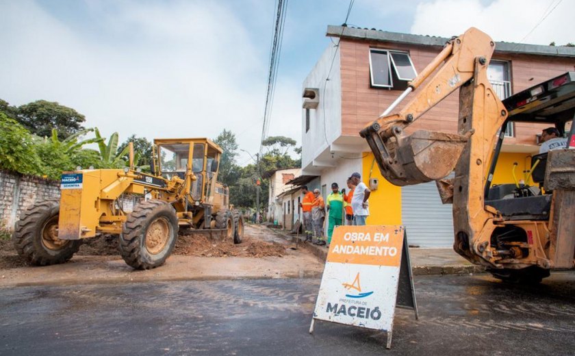 Infraestrutura inicia serviços para pavimentação no bairro Santos Dumont