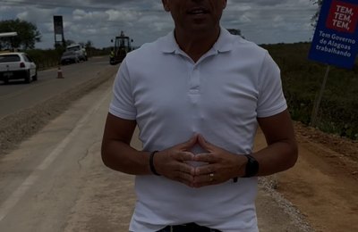 Prefeito Theobaldo Cintra visita obra da ciclovia entre o povoado São Marcos e o centro de Major Izidoro