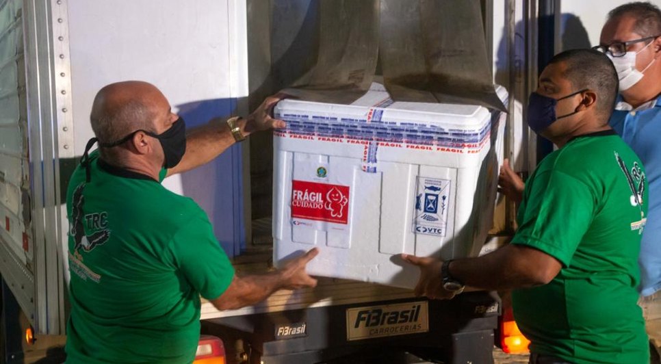 vacinas de Oxford chegam em Sergipe
