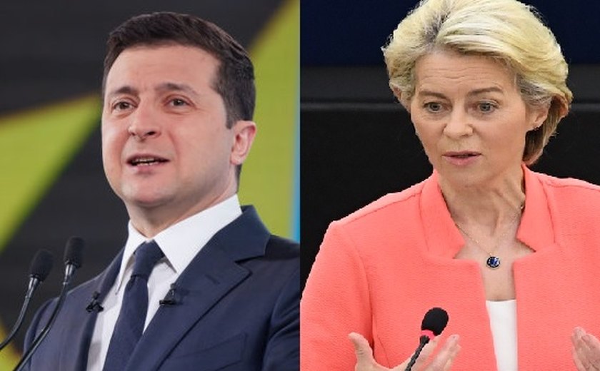 Zelensky e Ursula von der Leyen discutem eventual 11º pacote de sanções da UE contra Rússia