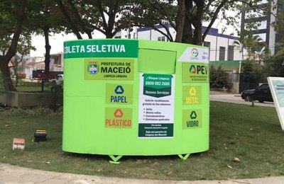 Prefeitura instala mais um ponto para coleta de material reciclável