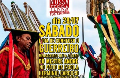 Chegou a vez de levar o Guerreiro para a escola Hermínio Cardoso, em Fernão Velho 