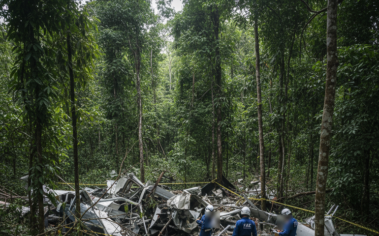 FAB inicia investigação sobre queda de aeronave em Guaratiba