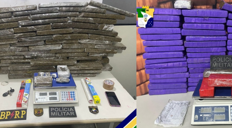 Quase 100 kg de maconha são apreendidos na Grande Aracaju