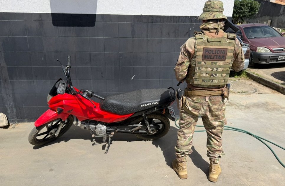 Polícia Militar recupera moto em Monte Alegre de Sergipe / Foto: Foto: Ascom/PMSE