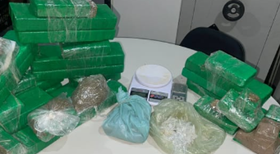 Drogas apreendidas na operação