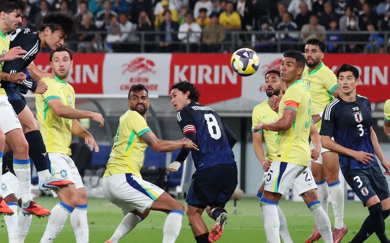 Contra o Japão, seleção brasileira abre 2 a 0 e leva virada pela primeira vez na história
