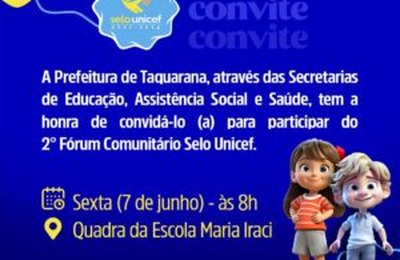 II Fórum Comunitário do Selo Unicef de Taquarana debate a proteção contra o abuso e a exploração sexual