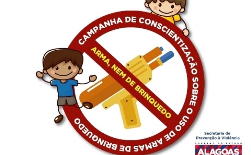 Seprev lança campanha para conscientização sobre uso de armas de brinquedos