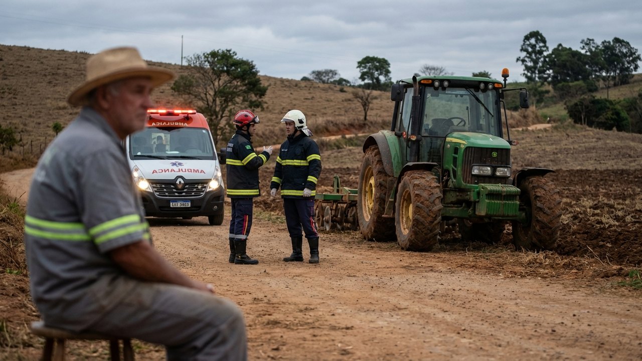 Acidente no campo: idoso de 60 anos é atropelado por máquina agrícola em União dos Palmares