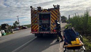 Equipe dos Bombeiros foi acionada para a ocorrência