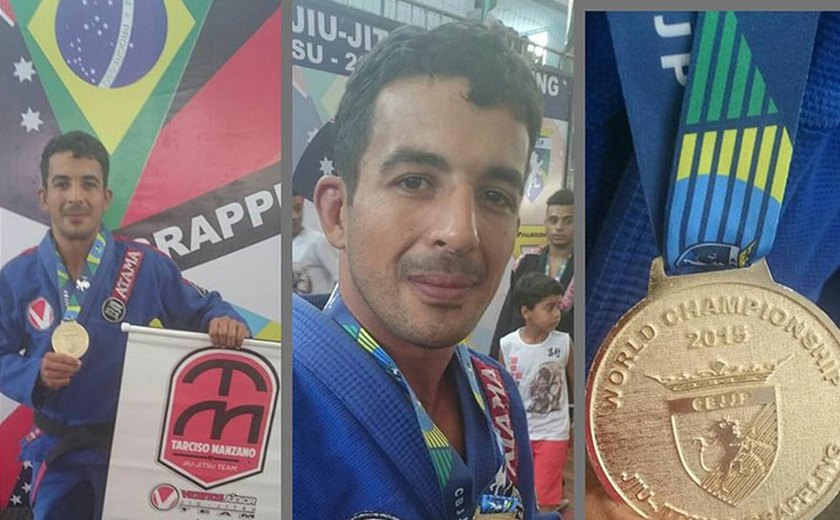 Alex Ferro vence Mundial de Jiu-Jitsu no Rio de Janeiro e traz medalha para Palmeira dos Índios