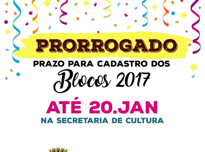 Marechal prorroga prazo para cadastro dos blocos do carnaval para dia 20
