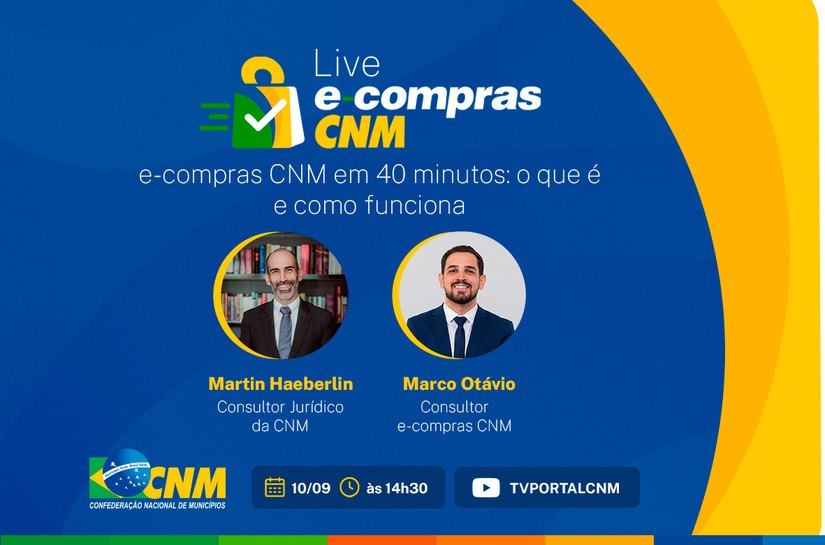 Com transmissão ao vivo, CNM apresenta a plataforma e-compras no dia 10 de setembro