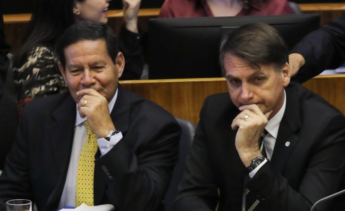 Vice-presidente Mourão e o presidente Jair Bolsonaro Vice-presidente Mourão e o presidente Jair Bolsonaro