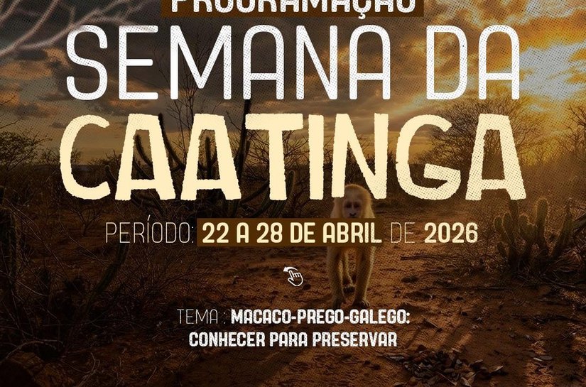 Delmiro Gouveia realizará Semana da Caatinga com foco na preservação do Macaco-Prego-Galego