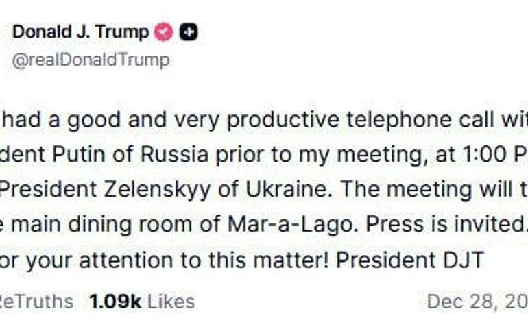 Trump relata conversa 'muito produtiva' com Putin antes de encontro com Zelensky