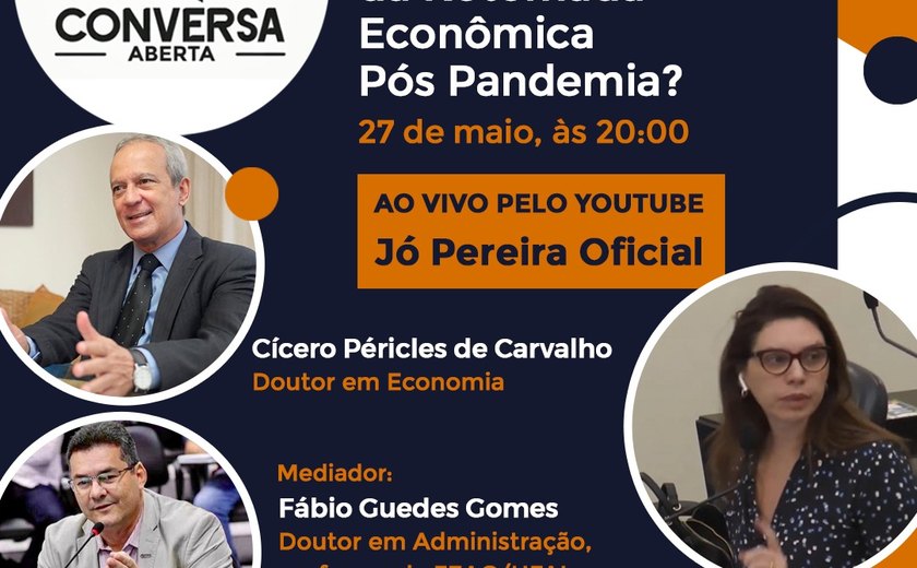 Coronavírus: deputada Jó Pereira discute, com especialistas, retomada econômica pós-pandemia