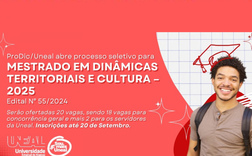 Abertas inscrições para curso de mestrado do ProDiC na Uneal