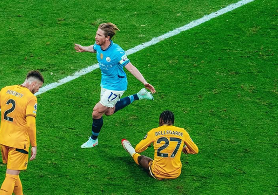 Manchester City derrota Wolverhampton e sobe para o 3º lugar no Campeonato Inglês