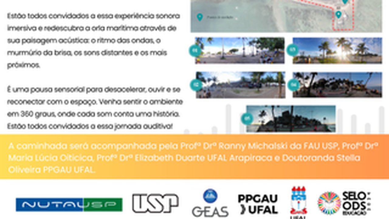 Ufal promove palestra e caminhada sobre paisagem sonora