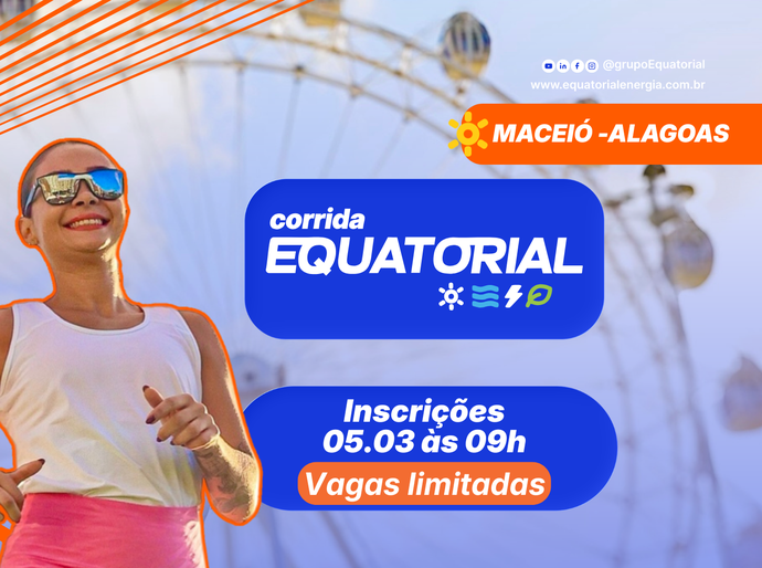 Inscrições para a segunda edição da Corrida Equatorial 2026 começam nesta quinta
