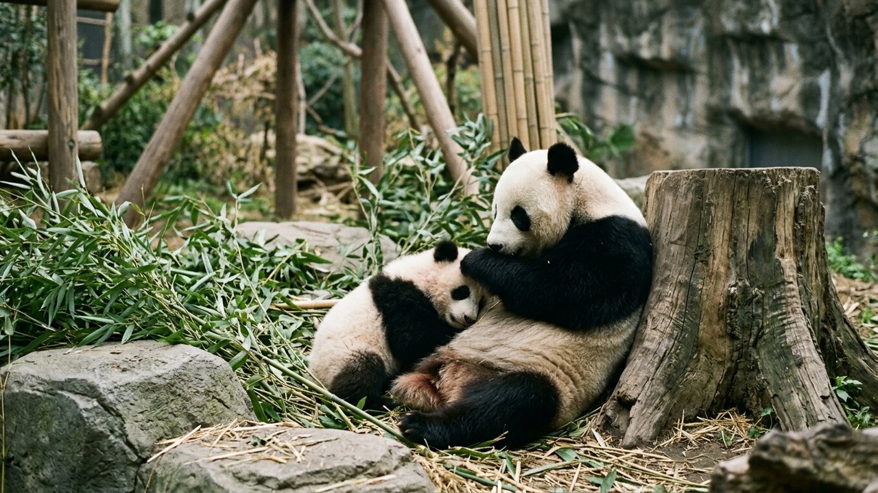 Zoológico de Moscou oferece banho de gelo com surpresa para panda Katyusha durante onda de calor