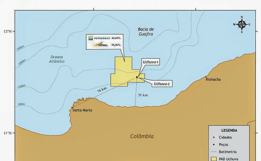 Petrobras descobre reservatório de gás na margem equatorial colombiana