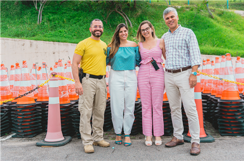 Doação de 2 mil cones pelo Parque Shopping ampliará ciclofaixa aos domingos